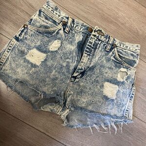 Distressed Wrangler Women Shorts